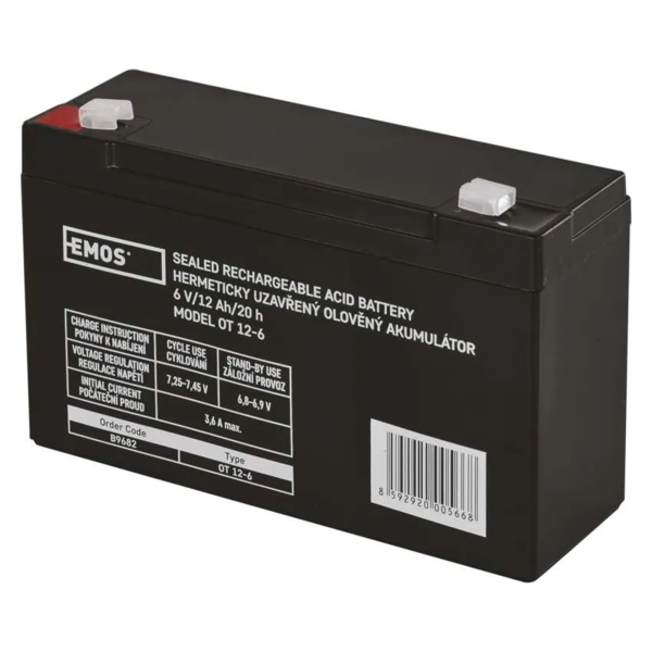 Baterie k podavačům a fotopasti EMOS AGM 6V