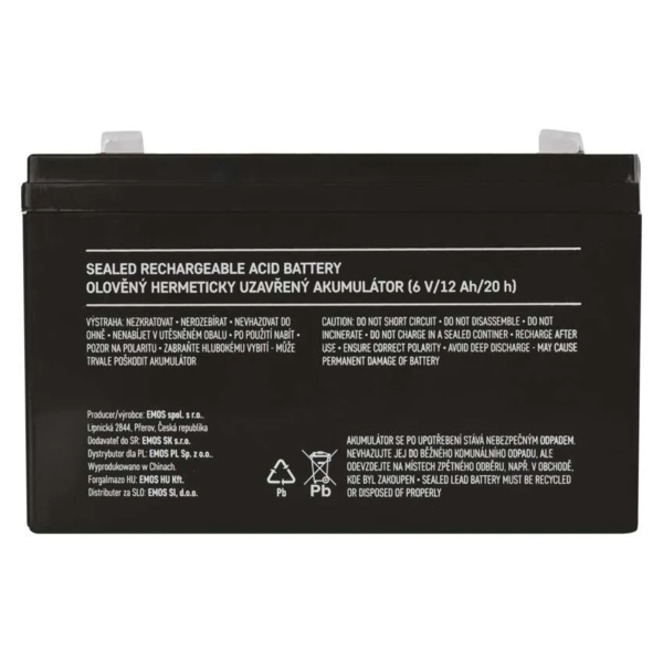 Baterie k podavačům a fotopasti EMOS AGM 6V 2