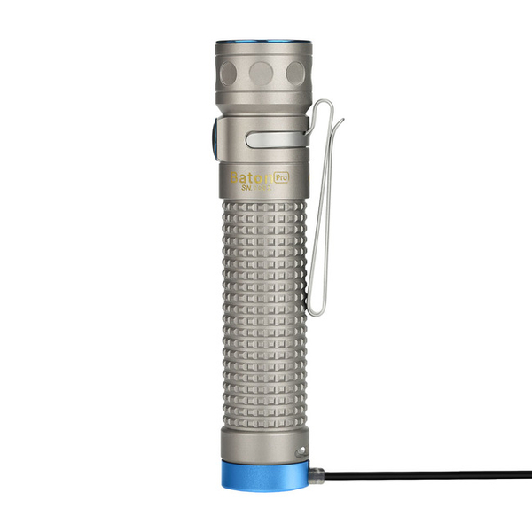 LED svítilna Olight Baton Pro 2000 lm titanium - Limitovaná edice