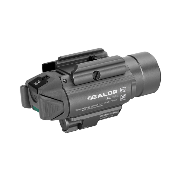 Světlo na zbraň Olight Baldry Pro 1350 lm - zelený laser gunmetal grey limitovaná edice 8