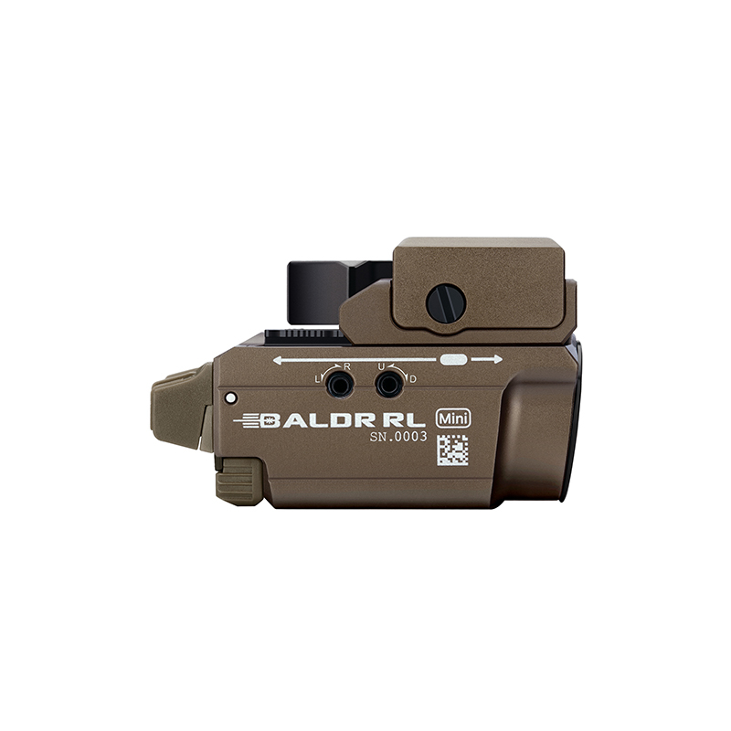 Světlo na zbraň OLIGHT BALDR RL mini 600 lm Desert Tan - červený laser 7