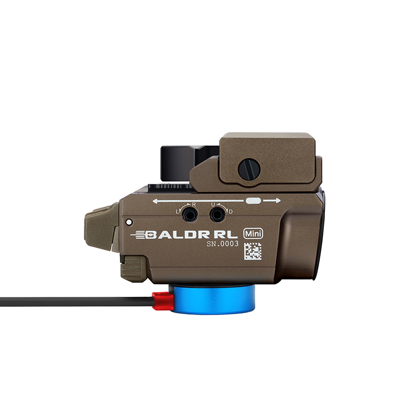 Světlo na zbraň OLIGHT BALDR RL mini 600 lm Desert Tan - červený laser 8