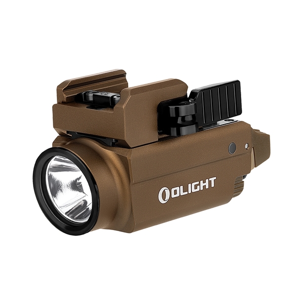Světlo na zbraň Olight Baldr S 800 lm Desert Tan - zelený laser
