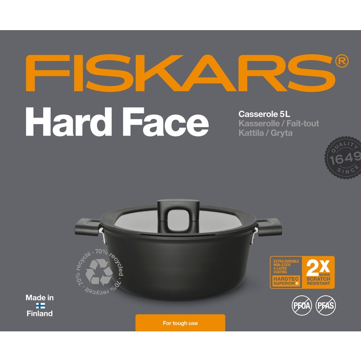 Hrnec FISKARS Hard Face s pokličkou, 5l, 26 cm 4