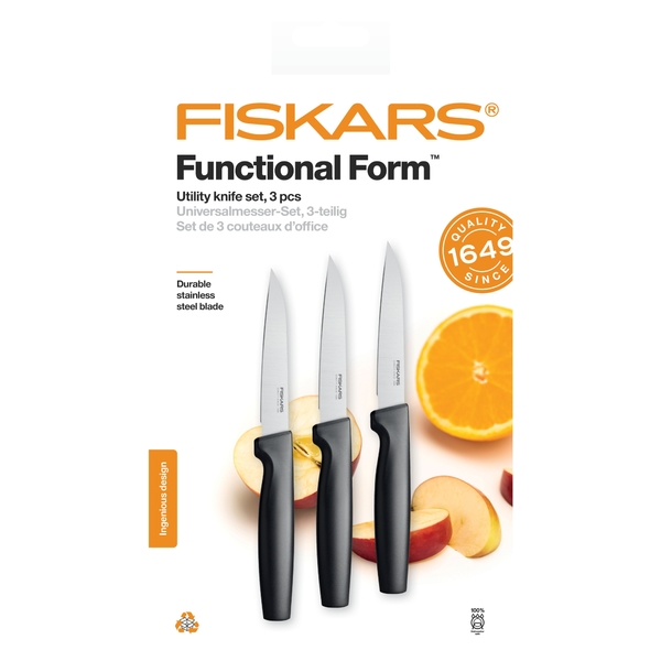 Sada univerzálních nožů FISKARS Functional Form, 3 loupací nože 1