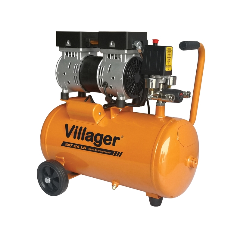 Tichý vzduchový bezolejový kompresor VILLAGER VAT 24 LS