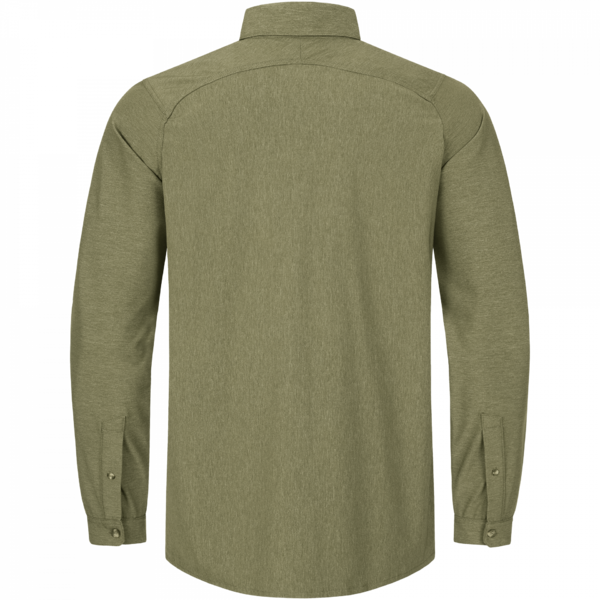 Pánská košile Blaser HunTec TT Shirt 21 Thyme Melange dlouhý rukáv 1