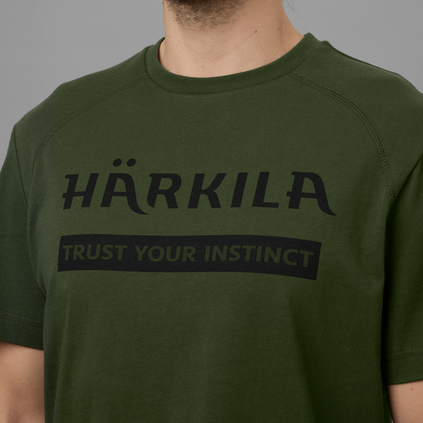 Pánské dvou-balení triček Härkila Logo Duffel Green / Phantom 4