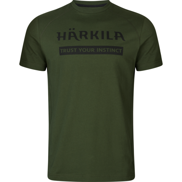 Pánské dvou-balení triček Härkila Logo Duffel Green / Phantom