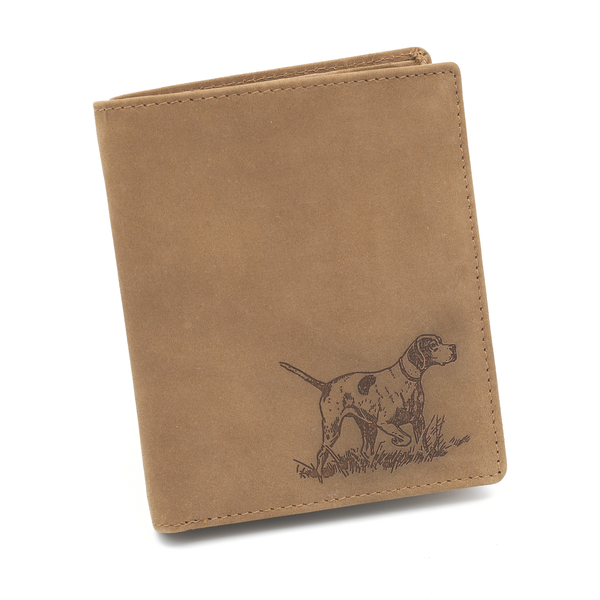 Kožená peněženka TETRAO lovecký pes vysoká
