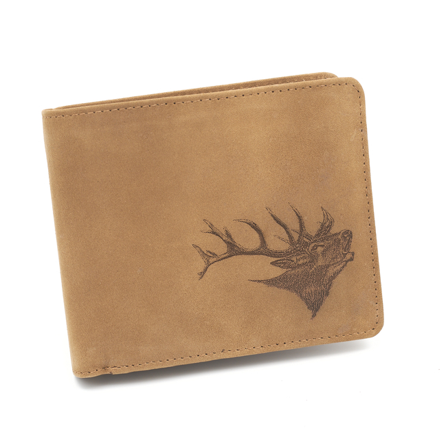 Kožená peněženka TETRAO ručící jelen ležatá