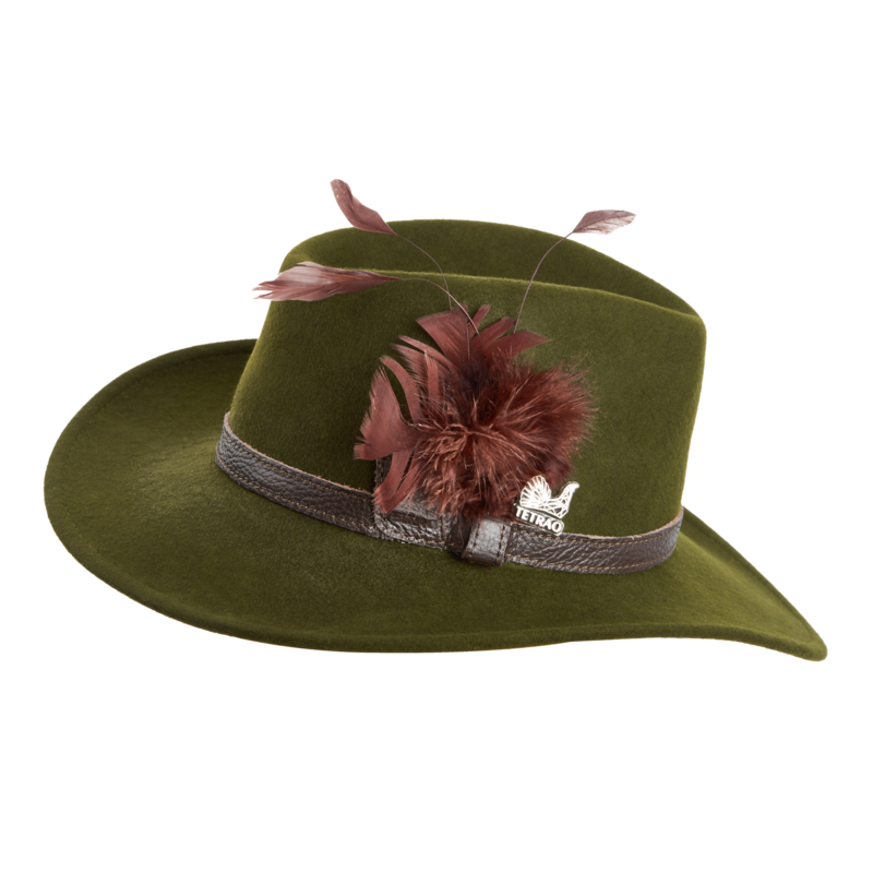 Dámský lovecký klobouk TETRAO - s hnědým páskem zelený