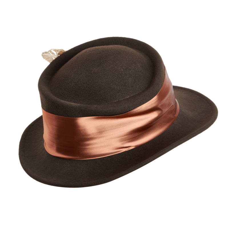 Dámský slavnostní lovecký klobouk TETRAO - s hnědou stuhou hnědý 2