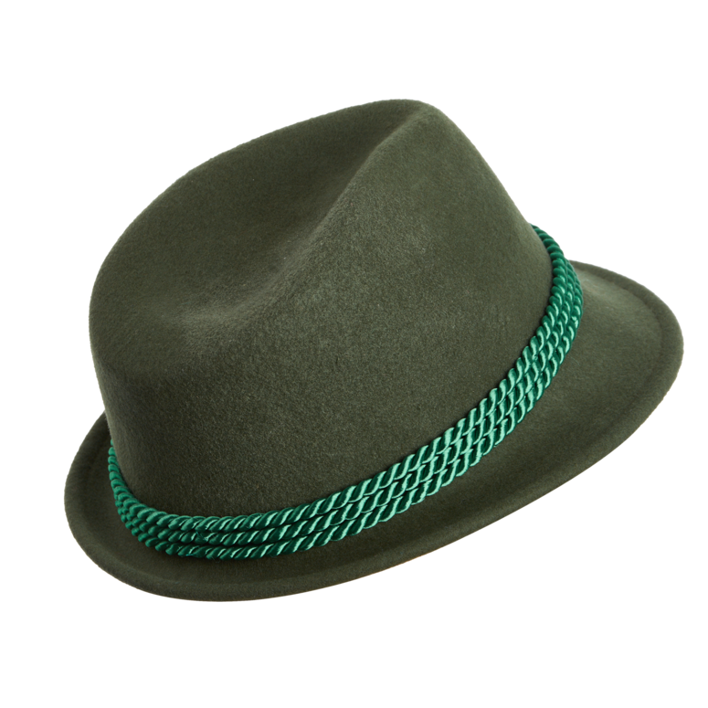 Dětský myslivecký klobouk TETRAO - tři zelené šňůrky zelený 1