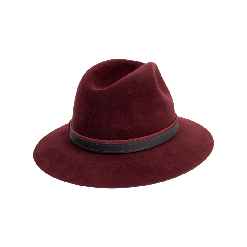 Lovecký klobouk TETRAO Exclusive zajíc - bordó 1