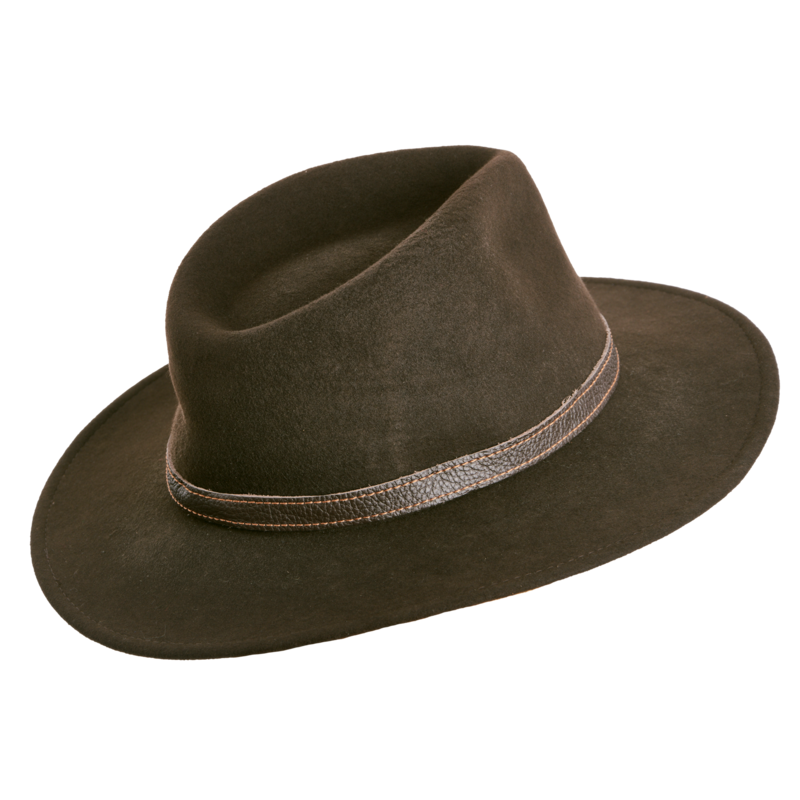 Lovecký klobouk TETRAO - s koženým řemínkem hnědý 1