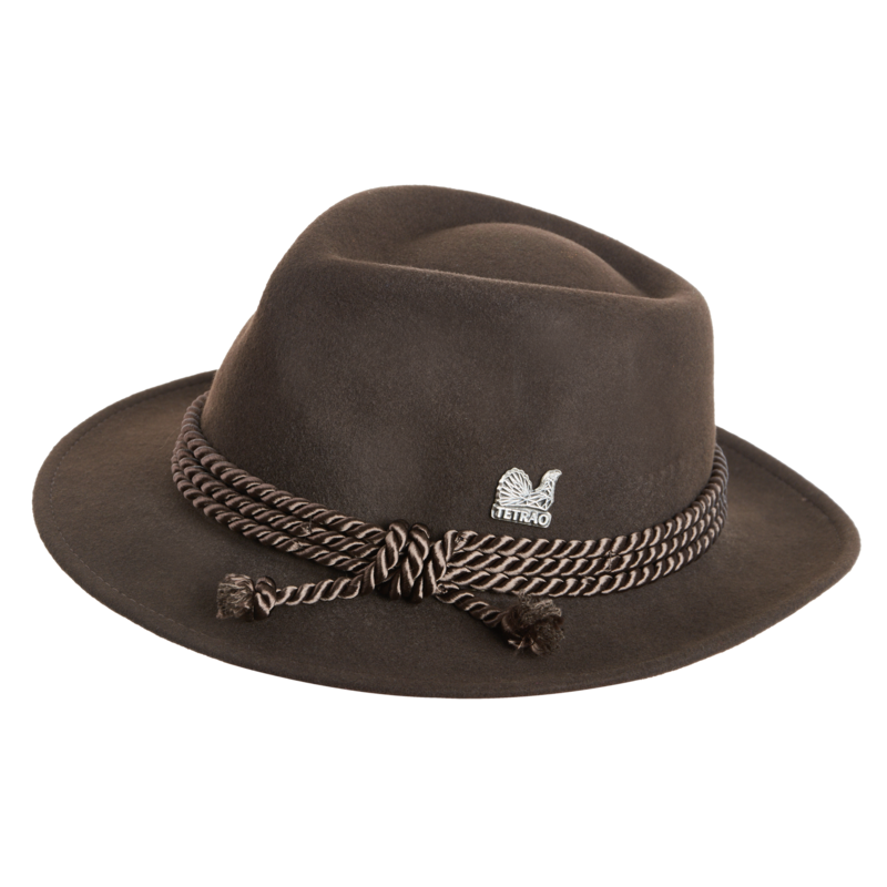 Lovecký klobouk TETRAO - s trojitou šňůrkou hnědý