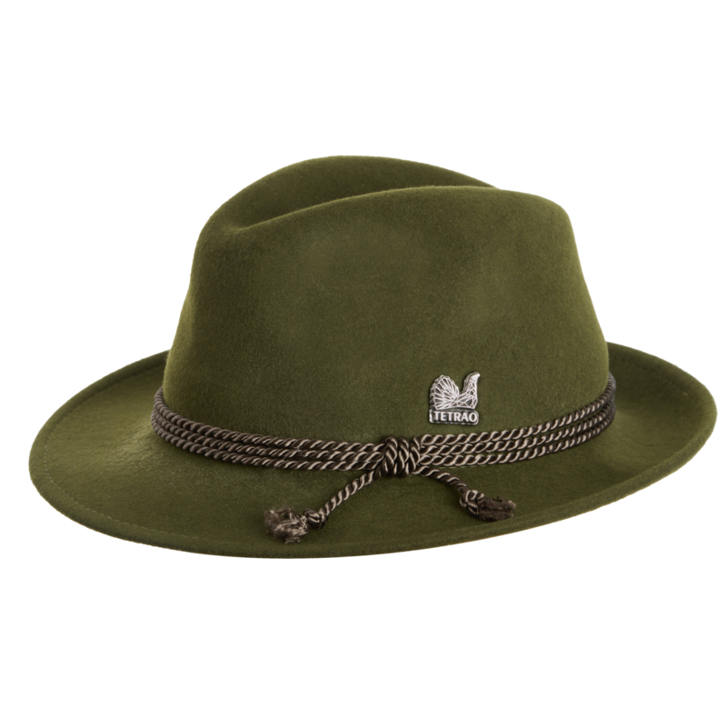 Lovecký klobouk TETRAO - tři tenké šňůrky zelený