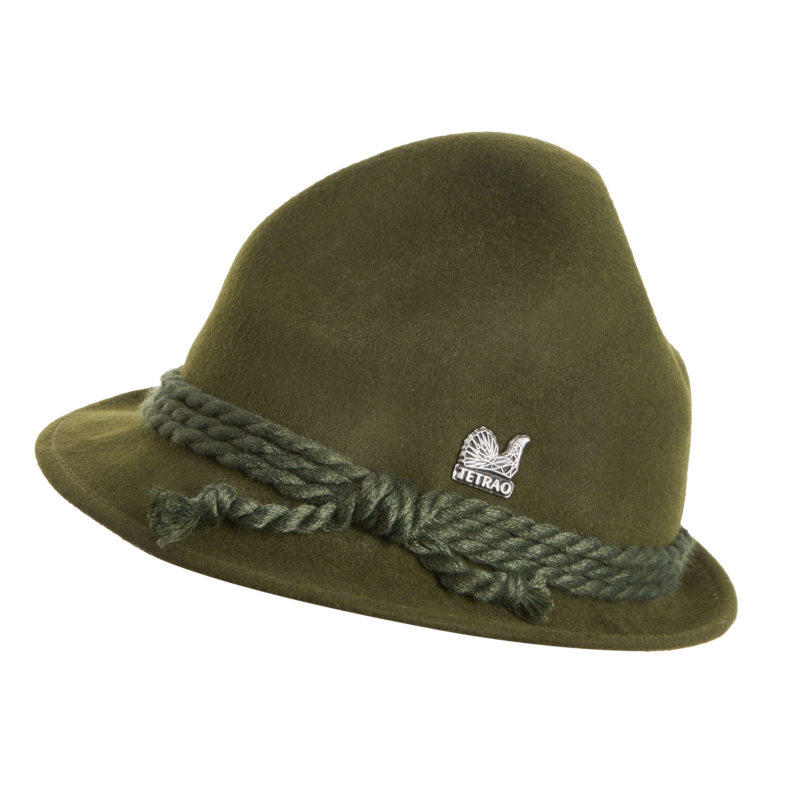 Lovecký klobouk TETRAO - tři zelené šňůrky uni