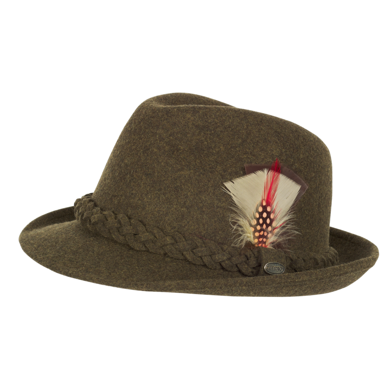 Tradiční klobouk TETRAO s pírkem