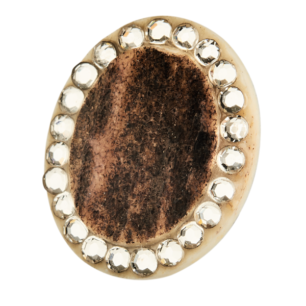 Set loveckých šperků z paroží TETRAO - náhrdelník + náušnice oválek
