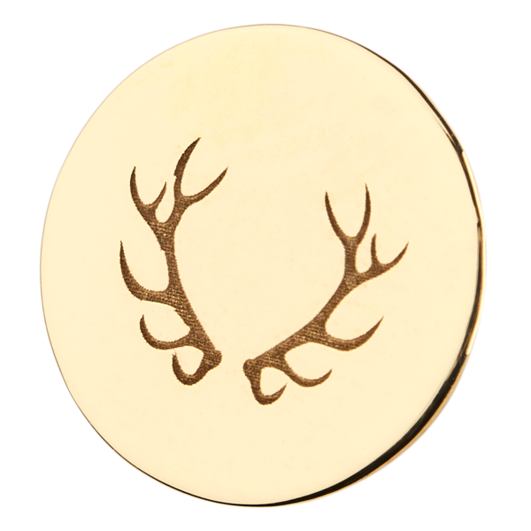 Zlaté náušnice medailon TETRAO jelen