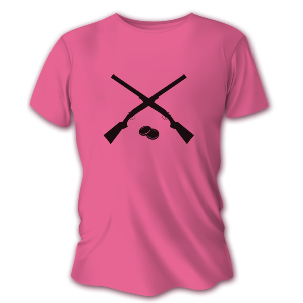 Dámské lovecké tričko TETRAO brokovnice - růžové