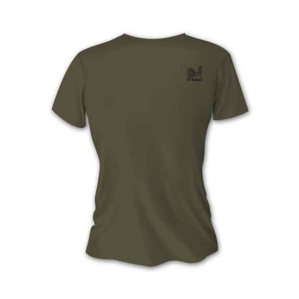 Dámské lovecké tričko TETRAO daněk malý - zelené 1