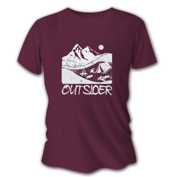 Dámské lovecké tričko TETRAO Outsider - vínově červené