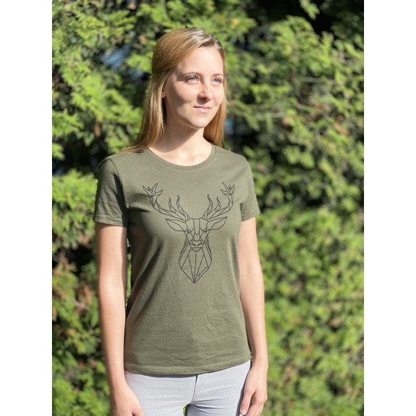 Dámské lovecké tričko TETRAO polovnicisrdcom - zelené 6