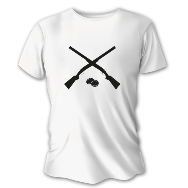 Pánské lovecké tričko TETRAO brokovnice - bílé