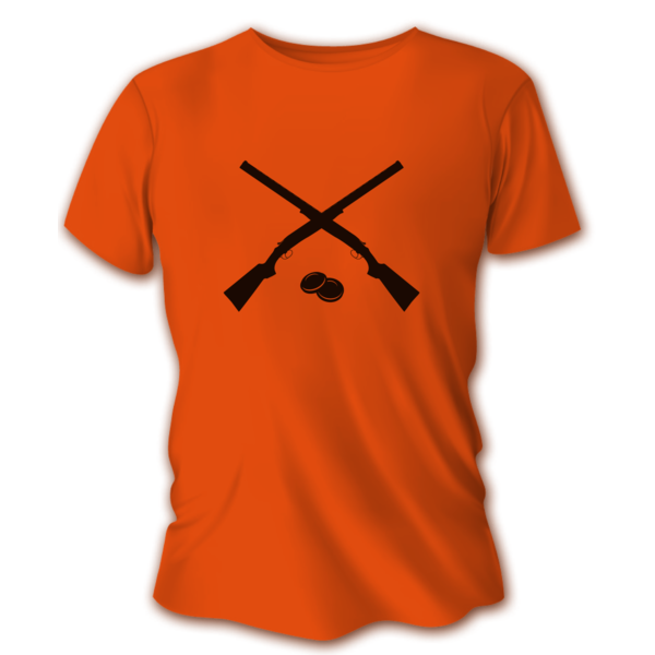 Pánské lovecké tričko TETRAO brokovnice - oranžové