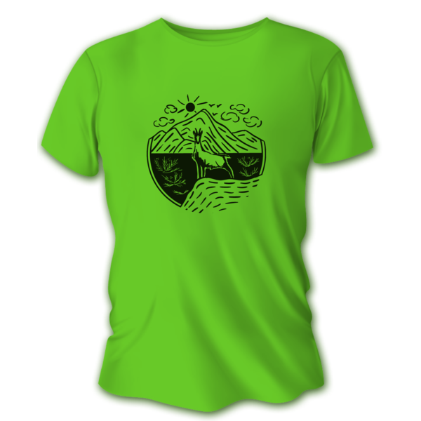 Pánské lovecké tričko TETRAO kamzík - světle zelené