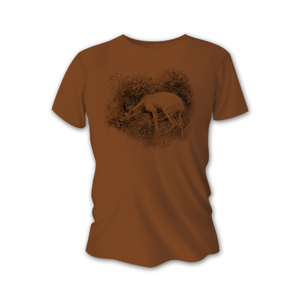 Pánské lovecké tričko TETRAO srnec velký - hnědé