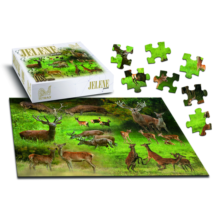 Lovecké puzzle TETRAO jeleny, 108 dílků
