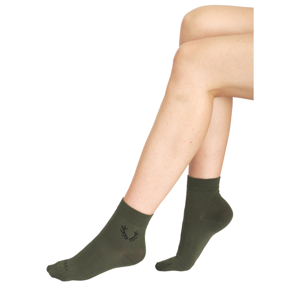Veselé ponožky TETRAO zelené s parohy