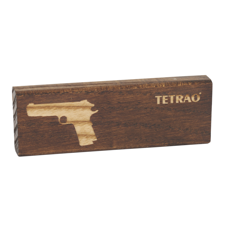 Vůně do auta TETRAO SECRET WISH, tmavé dřevo - motiv pistole