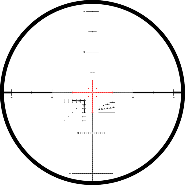 Puškohled Kahles K525i 5-25x56i MSR2/Ki - věžička vpravo, CW 10