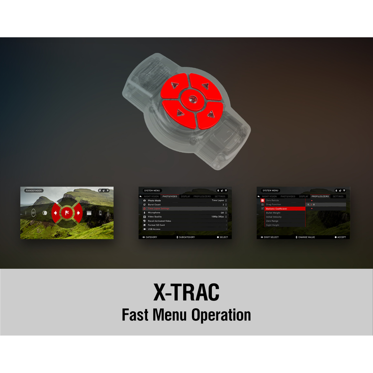 Dálkové ovládání pro noční vidění a termovizní puškohledy ATN X-Trac 4