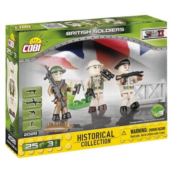 Stavebnice COBI 3 figurky s doplňky Britská armáda