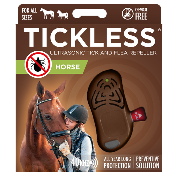 Ultrazvukový repelent proti klíšťatům TICKLESS HORSE pro koně - hnědý