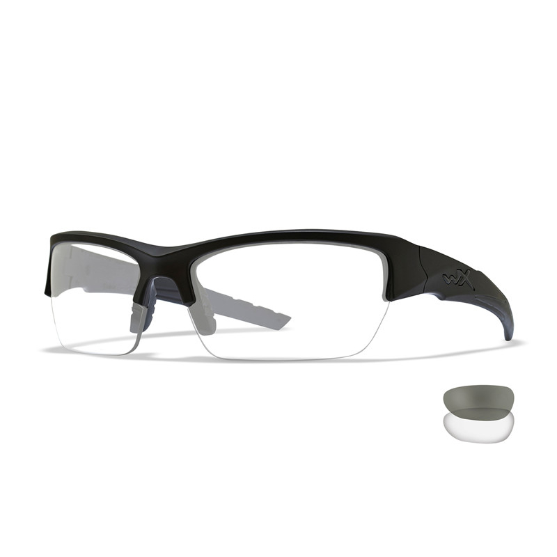 Brýle Wiley X Valor smoke grey/clear lens,matte black frame