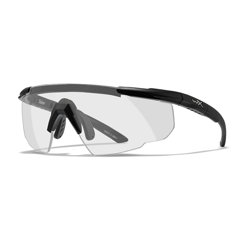 Sportovní brýle Wiley X 303 Saber Advanced, čirá skla, černý matný rám + pouzdro