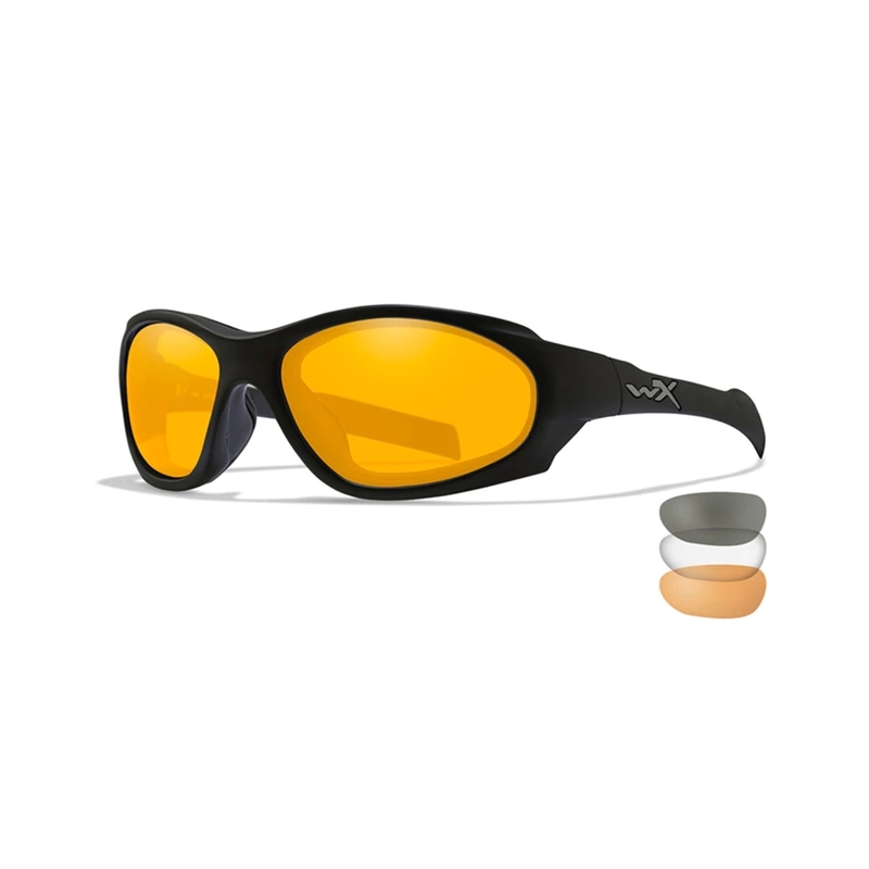 Střelecké brýle Wiley X šedé + čirá + oranžová skla