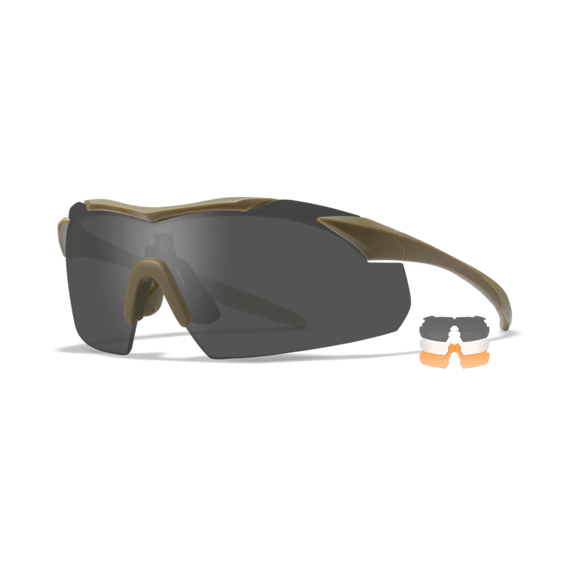 Střelecké brýle Wiley X VAPOR šedé + čiré + oranžové skla