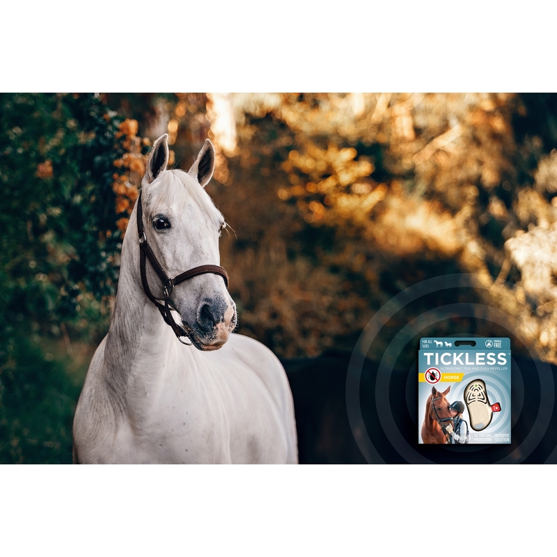 Ultrazvukový repelent proti klíšťatům TICKLESS HORSE pro koně - bílý 3