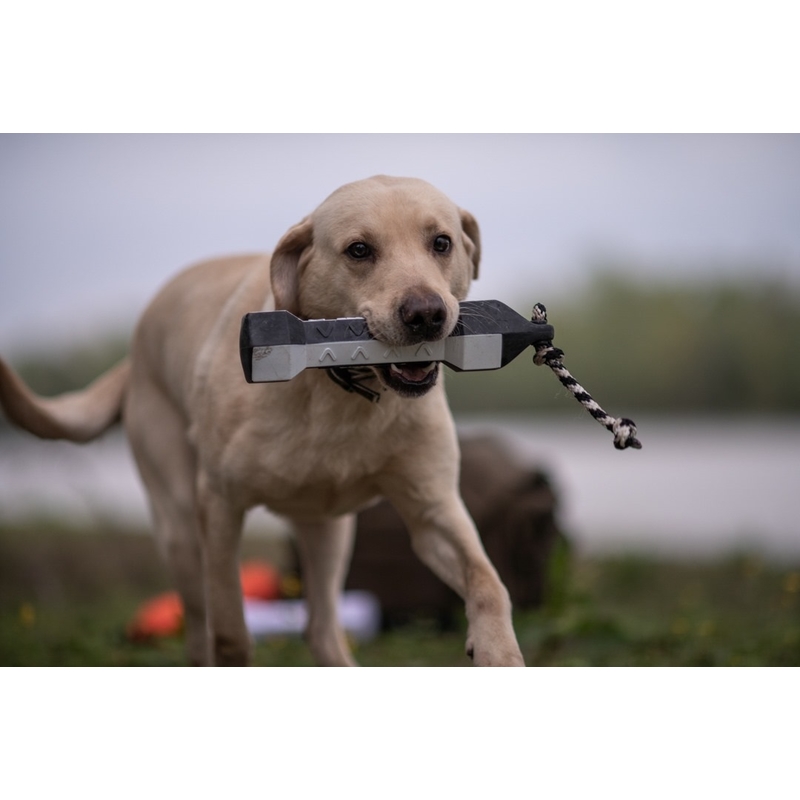 Výcvikový gumový bumper pro psa Flasher – černobílý 2