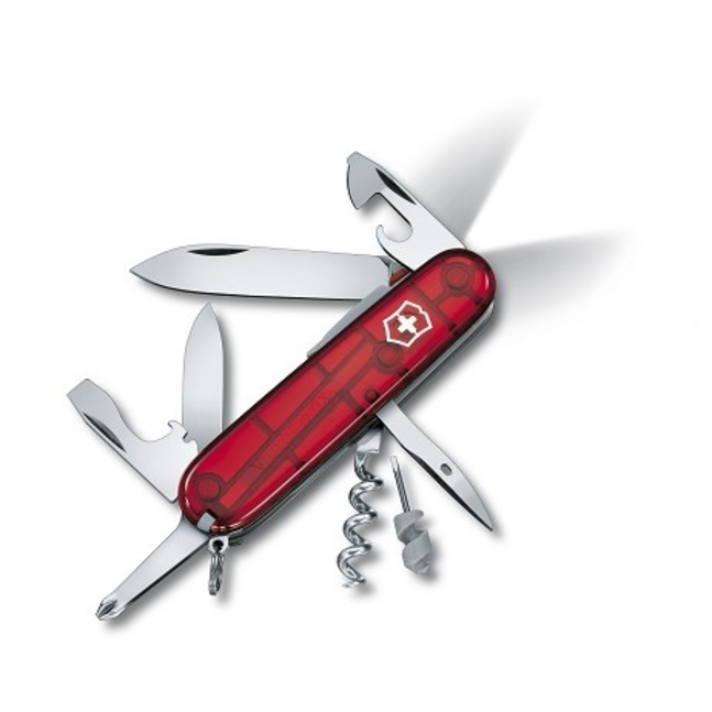 Kapesní nůž Victorinox Spartan Lite – transparentní červený 15 funkcí