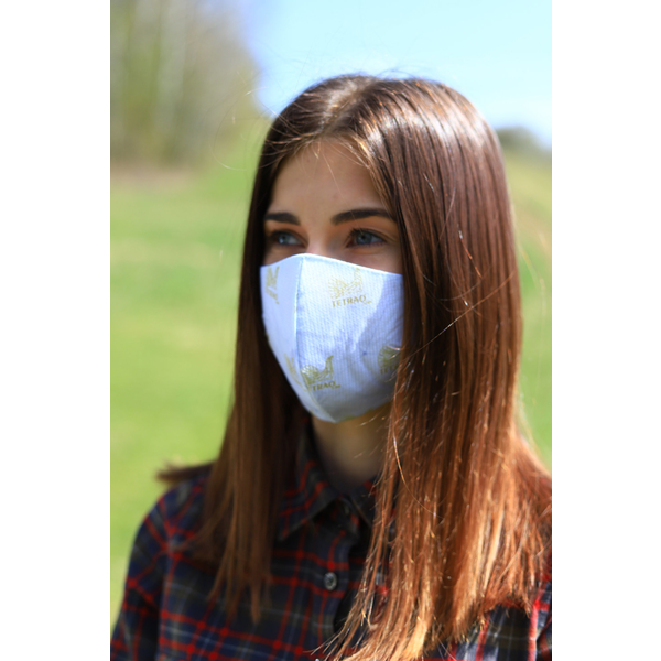 TETRAO bavlněná ochranná maska na obličej - bílé 1 ks 