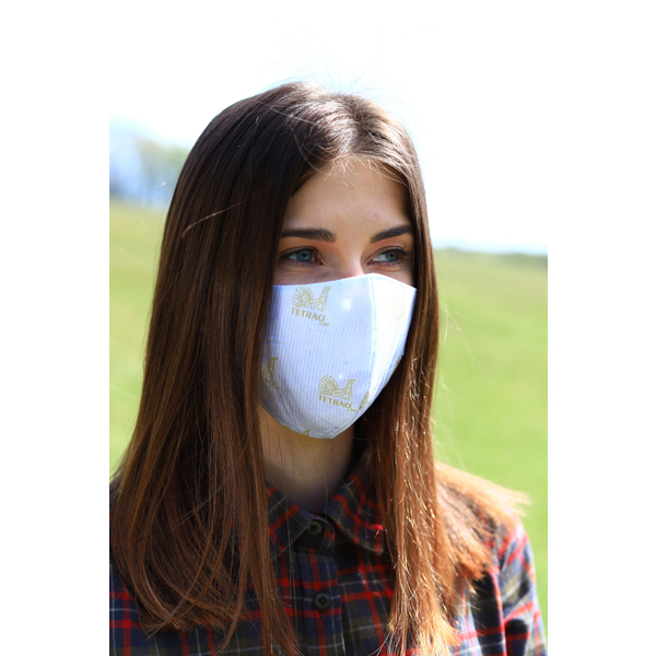 TETRAO bavlněná ochranná maska na obličej - bílé 1 ks  1